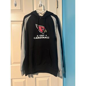 Arizona Cardinals NFL Team Logo Pullover Sweatshirt Black‎ & Gray Football NEW